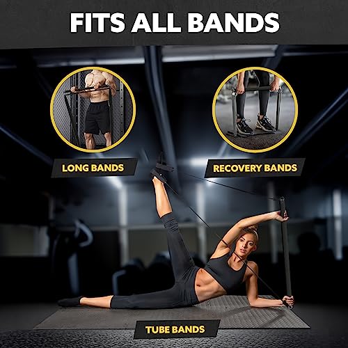 Padded workout bar compatible with all fitness resistance bands