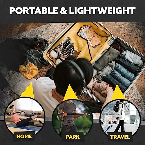 Compact portable foam bar for workouts