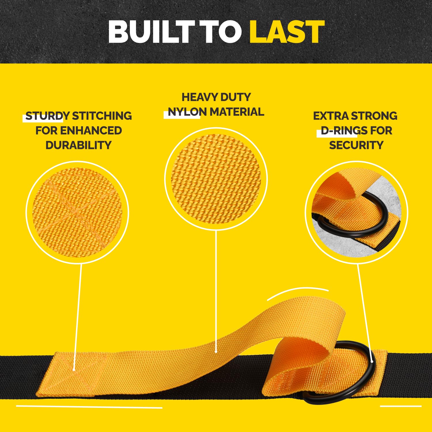 Strong and reliable yellow door anchor for safe band exercises