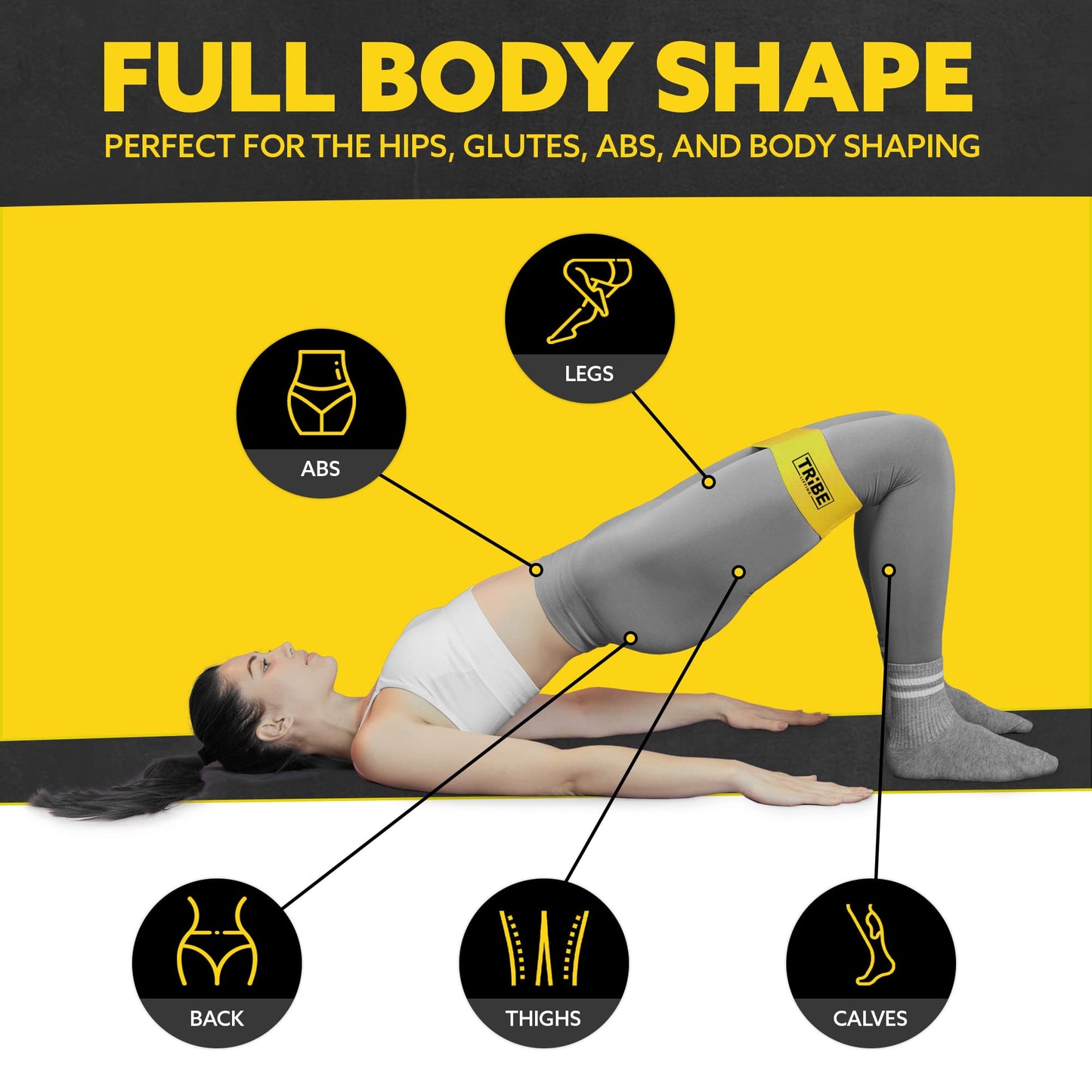 Multicolor resistance bands for full body strength and shaping