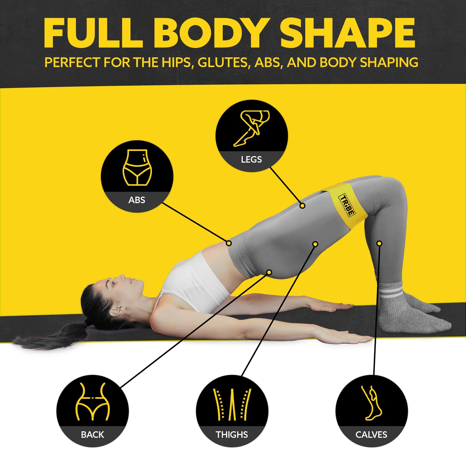 Multicolor resistance bands for full body strength and shaping