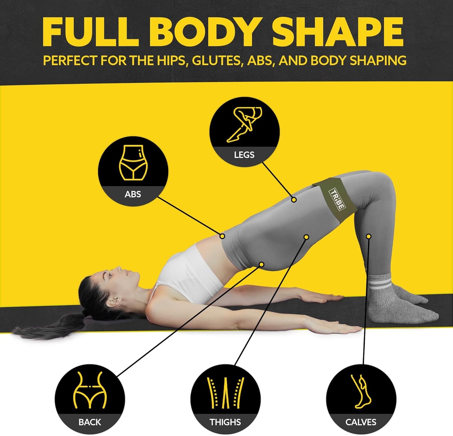 Green resistance bands for full body strength and shaping