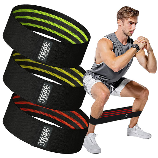 Black fabric workout bands – pack of 3