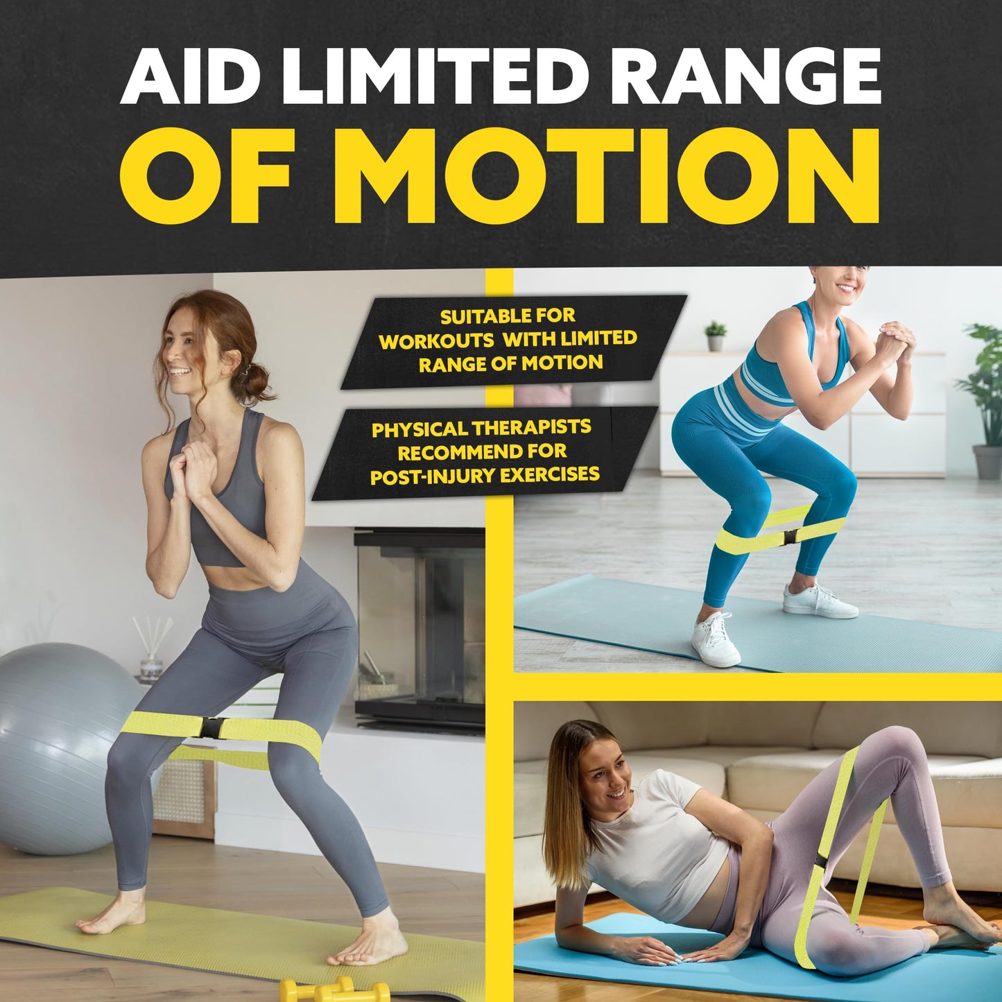 Multicolor resistance bands with buckle – aid limited range of motion exercises