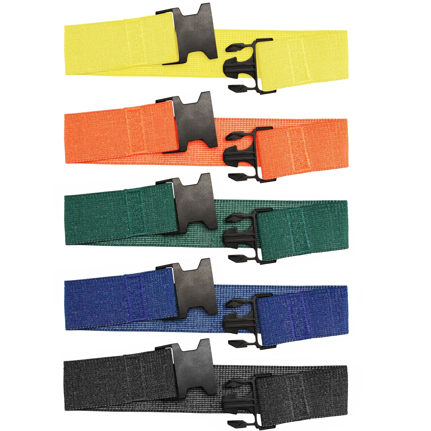 Multicolor resistance bands with adjustable buckle for workouts