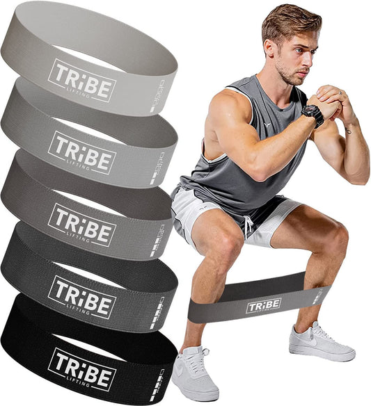 Grey resistance band set – fabric, gradient shades