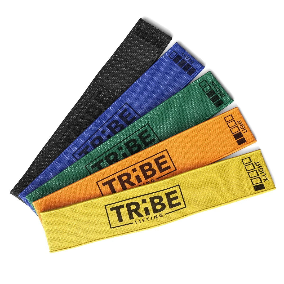 Multicolor Fabric Resistance Bands – Set of 5 for Legs & Glutes