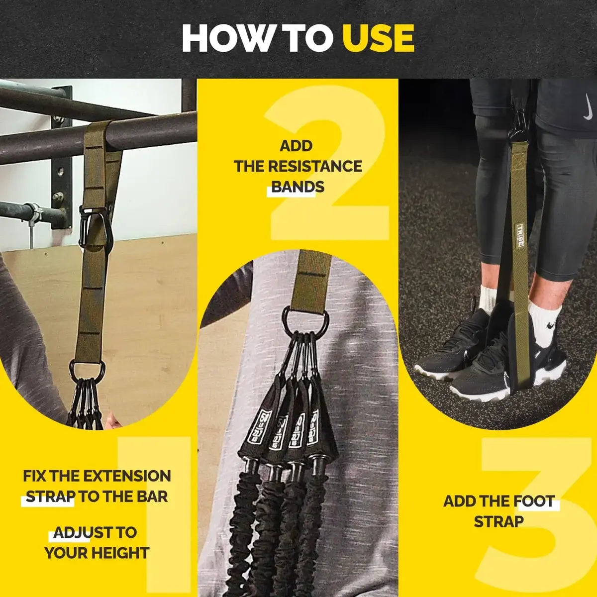Harnais De Traction LJEC Avec 4 Bandes élastiques Réglables – Assistance Aux Tractions, Musculation Et Fitness
